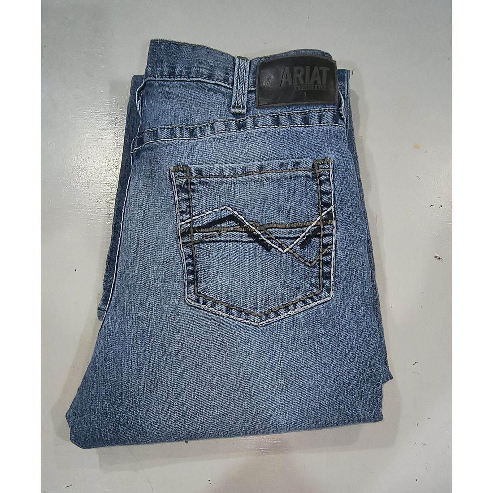 Ariat M5 Mens Straight Fit Jeans Medium Wash Denim Blue 36x30 straight leg